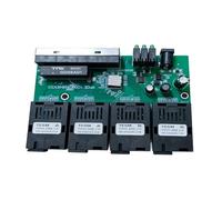 Elnwnnkc Switcher in Fibra Fast Ethernet inversa 100M 4F4E Uscita 3.3V Convertitore multimediale Ottico Scheda Ethernet Trasmissione Dati Data Center Switcher