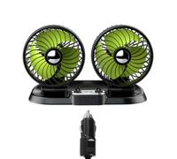 Elnwnnkc Ventola USB a 2 velocità da 5 V per accendisigari dell'auto, 12 V, 24 V, con 2 porte USB, per dormitorio