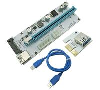 Elnwnnkc VER008S Cavo di prolunga per scheda GPU PCIe USB 3.0 ad alta velocità, adattatore per schede PCIE 1X per aggiornamenti del computer, facile installazione
