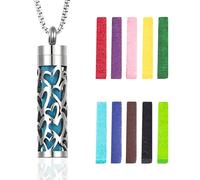 ELNX Collana Diffusore di Oli Essenziali | Collana in Acciaio Inossidabile con 10 Dischetti Profumati, Pendente a Cuore, Gioiello di Aromaterapia Regalo per Donna e Uomo