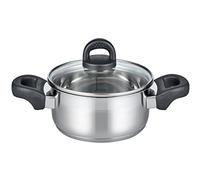 ELO 12117 - Pentola per arrosto, serie GD, 16 cm, tormalina, a induzione, in acciaio inox satinato, manici in plastica antiscivolo, con scala litriale e sistema di dosaggio dell'olio