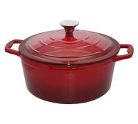 ELO 3062626 casseruola in ghisa smaltata rosso ciliegia, pentola tutti i fuochi, pentola a induzione, 26 cm, 4.5 L