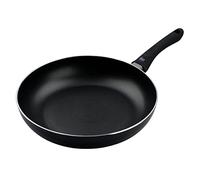 ELO 4352826 Padella per friggere 28 cm di diametro con fondo a nido d'ape, Padella con dosatore di olio, adatta a tutti i tipi di piani cottura, Alluminio, Nero, 28 cm