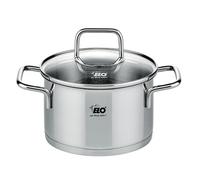 Elo 7241426 - Pentola in acciaio inox, con coperchio in vetro, 1,2L, adatta a tutti i tipi di luci, 14 x 9,5 cm