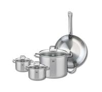 ELO 9500650 - Set di 1 padella 32 cm e 3 pentole, 14, 16 e 26 cm, Elo Profi Citrino, inox, induzione