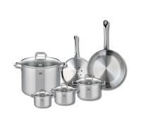 ELO 9504150 - Set di 2 padelle da forno 24 e 28 cm e 4 pentole, 12, 14, 16 e 26 cm, Elo Profi Citrino, acciaio inox, induzione