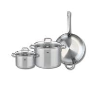 ELO 9699850 - Set di pentole 3 pezzi, 32 cm e 2 pentole, 20 e 26 cm, Elo Profi Citrino, inox, induzione