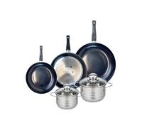 ELO 9741250 - Set di 3 padelle da cucina, 20, 24 e 28 cm, 14 e 16 cm, set di 3 padelle Elo Prima lucido, acciaio inox, induzione