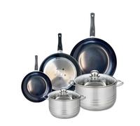 ELO 9747950 - Set di 3 padelle 20, 28 e 32 cm e 2 pentole 20 e 24 cm Elo Prima Lucidante, acciaio inox, induzione 9747950