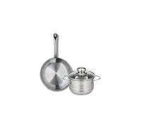 ELO 9866150 - Set di pentole 2 pezzi, 24 cm e 1 pentola da 16 cm Elo Profi Lucidante, acciaio inox, induzione