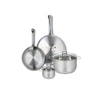 ELO 9875950 - Set di 2 padelle da forno Elo Profi, 24 e 28 cm e 2 padelle da 12 e 20 cm lucido, in acciaio inox, induzione
