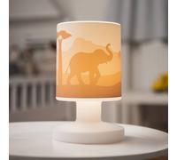 Elobra Lampada da tavolo ricaricabile a LED Scandi Savanne, arancione, 21, cm Elobra