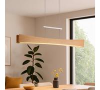 Elobra Lampada LED a sospensione Peru, rovere/nichel, lunghezza 116 cm Elobra