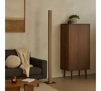 Elobra Piantana LED Chile S, rovere/granito, altezza 152 cm, dimmerabile Elobra