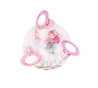 Elobra Plafoniera a sirena Mara, bianco/rosa, Ø 29 cm, E14 Elobra