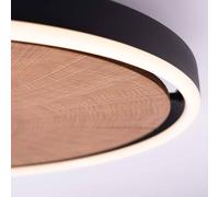 Elobra Plafoniera LED Havana S, legno/metallo, Ø 40 cm Elobra