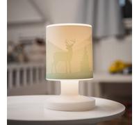 Elobra Scandi Wald Lampada da tavolo ricaricabile a LED, verde, 21 cm, plastica Elobra