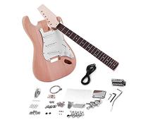 ELODEK Insieme Professionale della Chitarra elettrica Kit per Chitarra Elettrica Fai-da-Te Incompiuto Corpo in Mogano Collo per Chitarra in Acero Tastiera in Palissandro Kit per Chitarra incompiuto