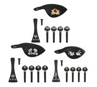 ELODEK Kit Accessori per Violino 4 Pezzi Accessori per Violino Piastra per Corda + Albero per Corda + Chiodo per Coda + Poggiaguancia per Parte di Violino per Strumento 4/4-3/4 (Color : 2)