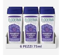 ELODERMA Minisize Shampoo 75ml Capelli Normali, Argan Oil, Lisci, Ricci Colorati, Antiforfora Formula Nutriente e Delicata per Uso Quotidiano Travel Size Confezione da 6 o 12 pezzi (6, lisci)