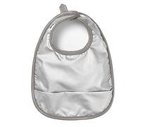 Elodie Details Bavaglino Impermeabile per Bimbo e Bimba Design Scandinavo - Stone Silver, Argento