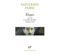Eloges. suivi de La gloire des rois. Anabase. Exil-Saint-John Perse-Copertina fl