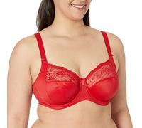 Elomi Morgan Banded Comfort & Support. Three-Section Cup, Side Frame, Stretch Lace. Solid Color Bra DD+ Bras Reggiseno Altamente Coprente, Opaco, Rosso Haute, 4G Donna