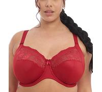 Elomi Morgan Banded Comfort & Support. Three-Section Cup, Side Frame, Stretch Lace. Solid Color Bra DD+ Bras Reggiseno Altamente Coprente, Opaque, Rosso (Haute Red), 42HH Donna