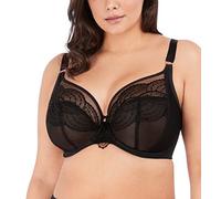 Elomi Priya Underwire Plunge Bra Reggiseno con Scollatura a V, Trasparente, Nero, 38GG Donna