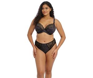 Elomi Reggiseno da Donna con Ferretto in Pizzo Elasticizzato Lucie Plus Size, Nero, 38JJ