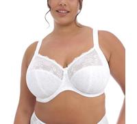 Elomi Women's Morgan Banded Bra: Comfort & Support. Three-Section Cup, Side Frame, Stretch Lace. DD+ Bras Reggiseno Altamente Coprente, Bianco, 4J Donna