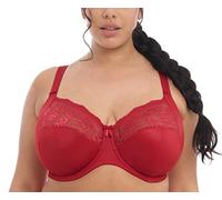 Elomi Women's Plus Size Morgan Underwire Banded Stretch Lace Bra, Haute Red, 42GG