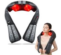Elomol Massaggiatore ricaricabile per collo e schiena con calore, senza fili, per alleviare il dolore ai tessuti profondi, design portatile a lunga durata, regalo per mamma, papà, uomini, donne, lei