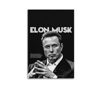Elon Musk Black And White Quote - Poster da parete, decorazione, dipinto, arte, camera da letto, soggiorno, ufficio, dipinto, moderna decorazione per la casa, arte da parete, stampa 40 x 60 cm