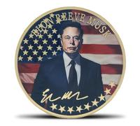 Elon Musk Challenge Coin Don't Confuse Schooling with Education, regalo da collezione (dorato)