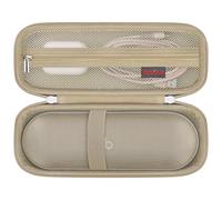 Elonbo Custodia da trasporto per Beats Pill - Altoparlante Bluetooth portatile, Beats Pill, impermeabile, custodia rigida da viaggio, tasca in rete adatta per caricabatterie, oro champagne