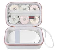 Elonbo Custodia da trasporto per etichettatrice Bluetooth SUPVAN E10, mini stampante termica portatile, piccola borsa da viaggio senza fili, tasca per carta, bianca