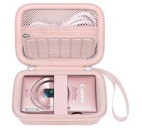 Elonbo Custodia da trasporto per KODAK PIXPRO C1 Friendly Zoom fotocamera digitale, KODAK C1 Compact HD Video Vlogging Camera Hard Travel Storage Storage Bag Mesh Pocket Fit Cable Pink