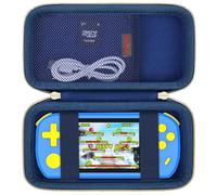 Elonbo Custodia da trasporto per Tebiyou/Great Boy/Beico console di gioco portatile retrò per videogiochi, custodia portatile da viaggio, mini borsa per giocattoli elettronici arcade, blu + blu