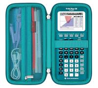 Elonbo Custodia da trasporto per Texas Instruments TI-84 Plus CE/TI-84 Plus/TI-83 Plus/TI-83 Plus CE calcolatrice grafica a colori, tasca in rete extra adatta per cavo di ricarica manuale di ricarica