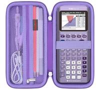 Elonbo Custodia da trasporto per Texas Instruments TI-84 Plus CE/TI-84 Plus/TI-83 Plus/TI-83 Plus CE calcolatrice grafica a colori, tasca in rete extra adatta per cavo di ricarica manuale di ricarica