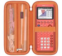 Elonbo Custodia da trasporto per Texas Instruments TI-84 Plus CE/TI-84 Plus/TI-83 Plus/TI-83 Plus CE calcolatrice grafica a colori, tasca in rete extra adatta per cavo di ricarica manuale di ricarica