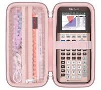 Elonbo Custodia da trasporto per Texas Instruments TI-84 Plus CE/TI-84 Plus/TI-83 Plus/TI-83 Plus CE calcolatrice grafica a colori, tasca in rete extra adatta per cavo di ricarica manuale di ricarica