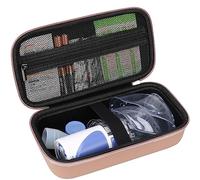 Elonbo Custodia di trasporto per nebulizzatore portatile portatile inalatore per adulti e bambini, cassa di viaggio dell'inalatore di asma, Oro Rosa