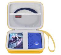 Elonbo Custodia per Anbernic RG405V Retro Handheld Game Console, Versione verticale Android Retro Handheld Gaming Travel Storage Cover Organizer Holder, Tasca a rete adatta cavi di ricarica, Giallo