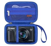 Elonbo Custodia per Canon PowerShot SX740 HS/ SX730 HS/ SX720 HS/ SX620 HS Fotocamera digitale, 4K Videocamera da viaggio Custodia per Custodia da Viaggio, Tasca a Rete Adatta Caricabatterie, Blu