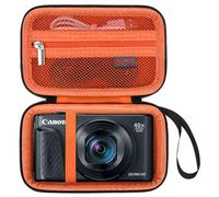 Elonbo Custodia per Canon PowerShot SX740 HS/ SX730 HS/ SX720 HS/ SX620 HS Fotocamera digitale, 4K Videocamera da viaggio Custodia per Custodia da Viaggio, Nero+Interno Arancione