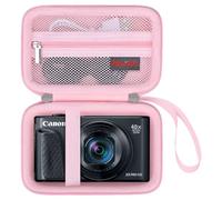 Elonbo Custodia per Canon PowerShot SX740 HS/ SX730 HS/ SX720 HS/ SX620 HS Fotocamera digitale, 4K Videocamera da viaggio Custodia per Custodia da Viaggio, Tasca a Rete Adatta Caricabatterie, Rosa