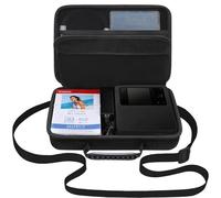 Elonbo Custodia per Canon SELPHY CP1500 Compact Photo Printer, Portable Bluetooth Instant Print Camera Storage Bag, Borsa a rete adatta Zink Photo Paper Cable, Nero + Interno Nero