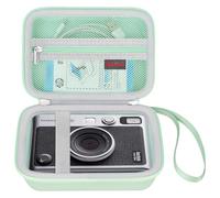 Elonbo Custodia per fotocamera compatibile con Fujifilm Instax Mini EVO Instant Camera, Copertura obiettivo fotocamera Stampante fotografica Supporto di archiviazione da viaggio, Verde+interno Verde